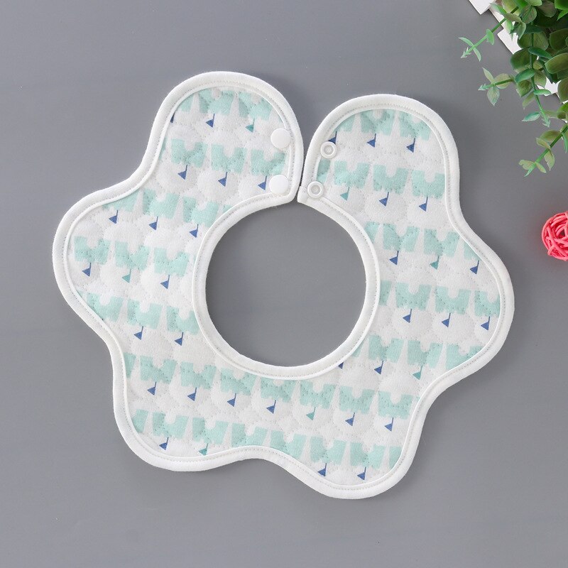 Blomst stil baby smekker roterende vanntette klær bandana smekker spytt håndkle