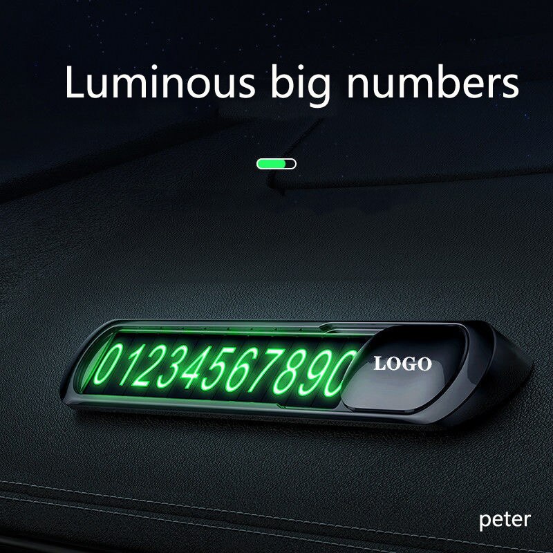 Lichtgevende Auto Tijdelijke Parkeerkaart Telefoon Nummer Houder Aantallen Stickers Forford St Accessoires