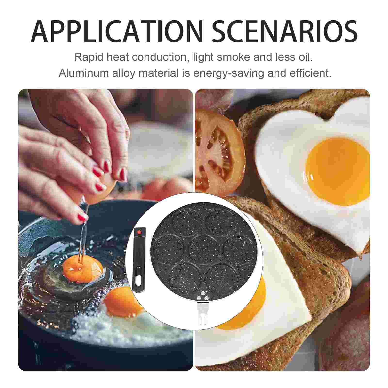 Frying Pan Non Stick Omelette Pan Household Non-stick Pan Kitchen Breakfast Pan Eggs Frying Pan for Hotel Home