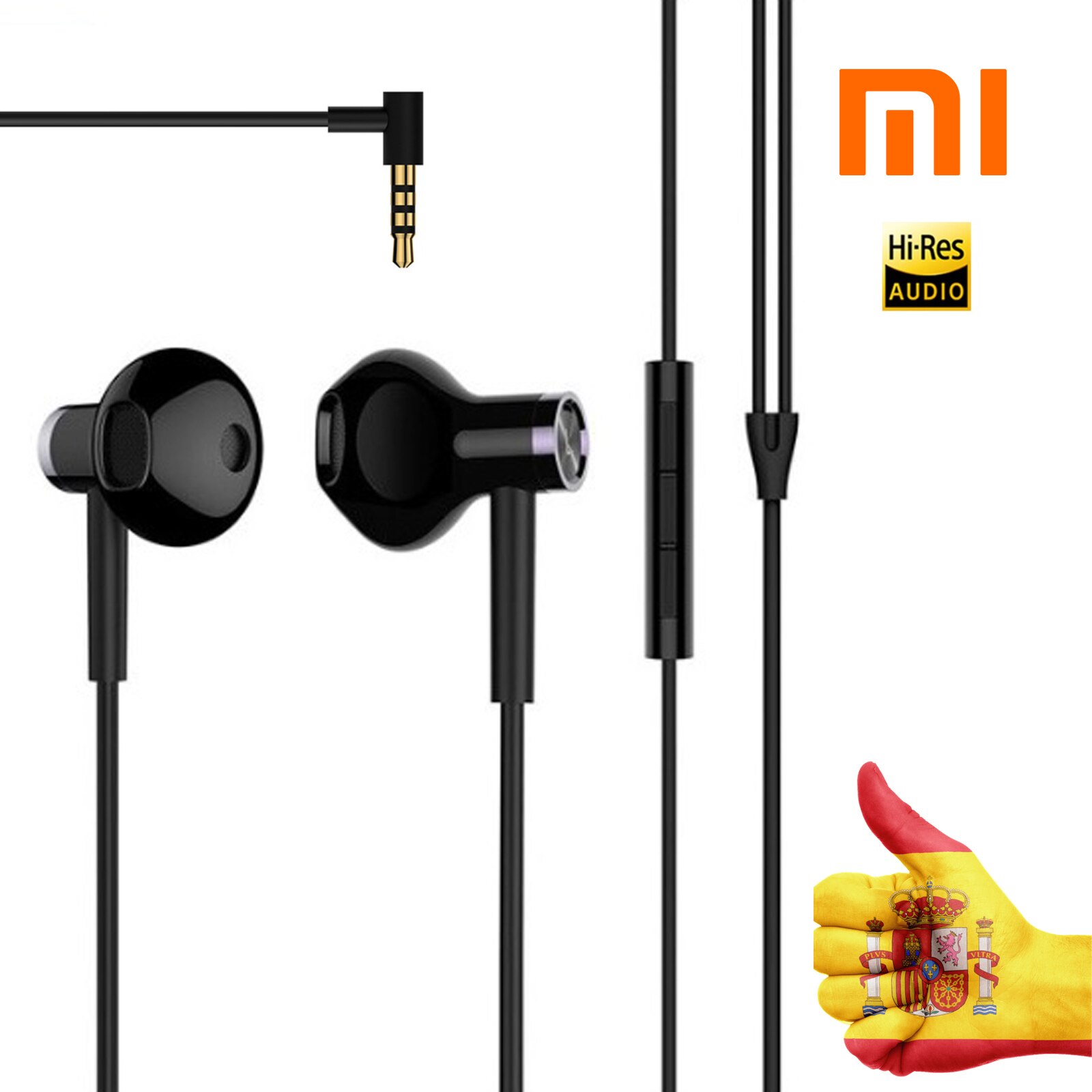 HOOFDTELEFOON ORIGINELE MIJN DUAL DRIVER/X IK EEN OF M I/ZWART of WIT-Mijn IOS ANDROID-