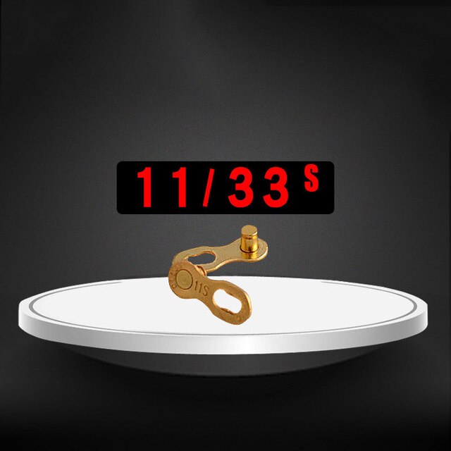 2PCS Bicycle Chain Link Join Bike Chain Joining Links For 8/9/10/11 Speed Replacement Cycling Bicycle Accessories Parts: 11 33 S Golden