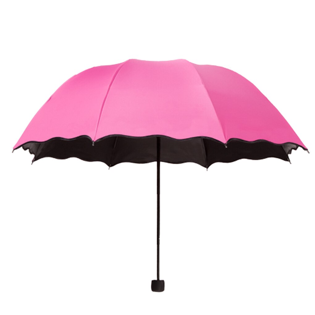Magiske blomster kuppel parasol sol / regn tredobbelt paraply til kvinder dame: No2
