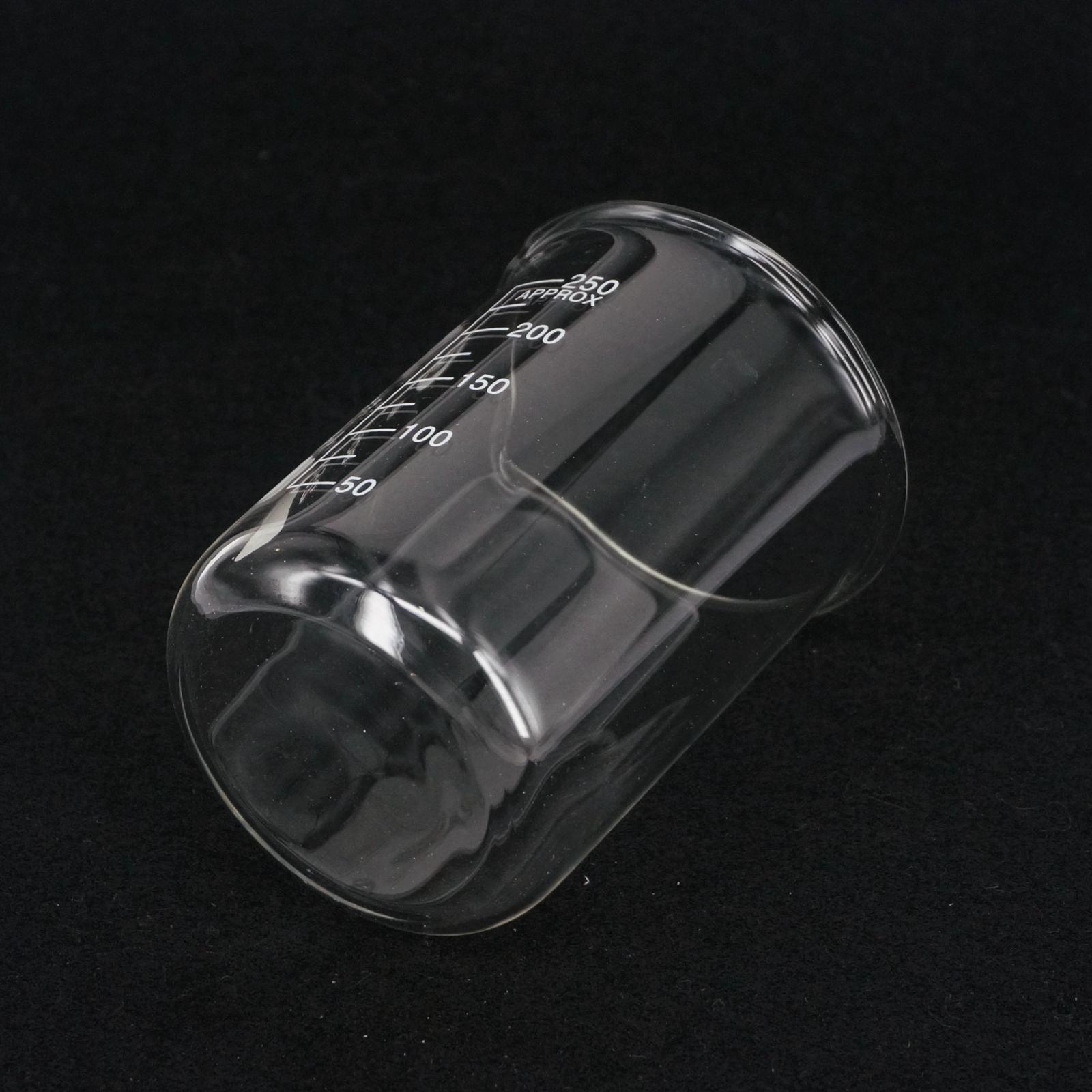 250ml Low Form Beaker Chemistry Laboratory Borosilicate Glass Transparent Beaker Thickened with spout FREE SHIP