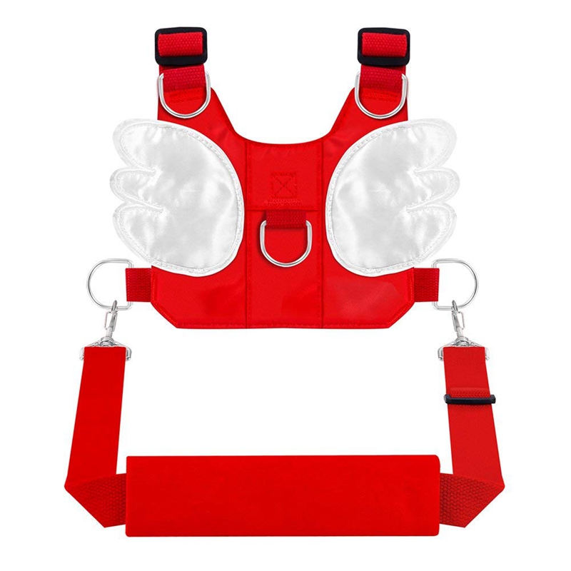 Baby Peuter Lopen Gordel met Leiband Kind Assistent Band, leuke Wings Anti-Verloren Rugzak Verstelbare voor 1-5 Jaar Bo: Red