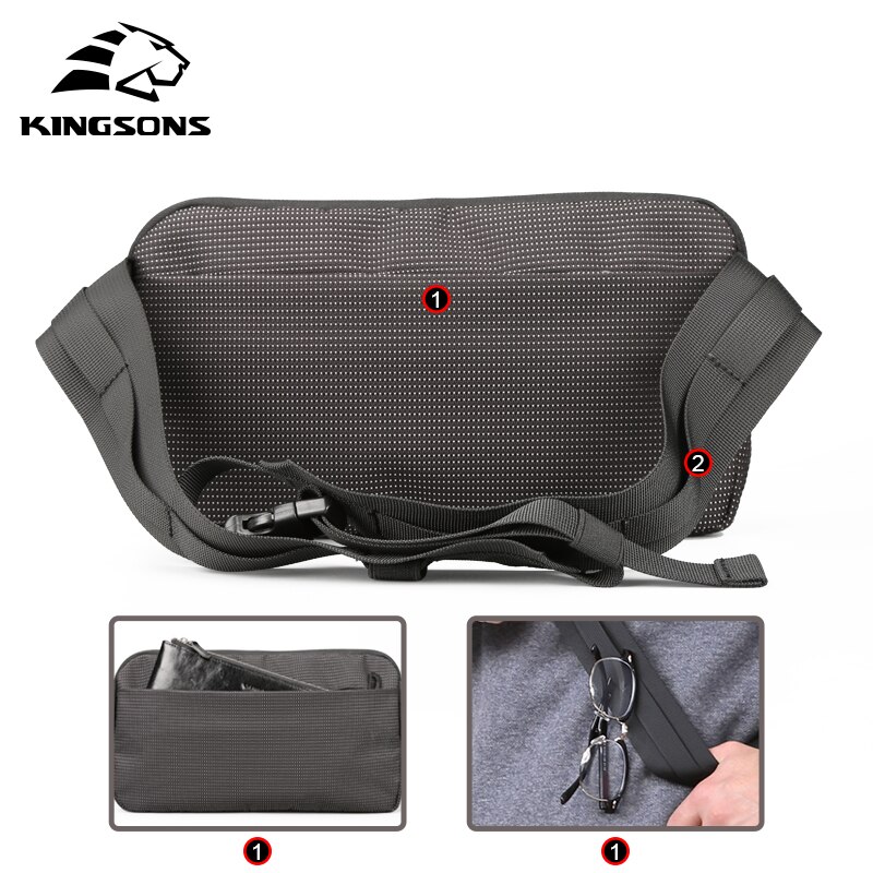 Kingsons Male Shoulder Bags Crossbody Bags Men Anti Theft Chest Bag School Summer Short Trip Messengers Sling Bag