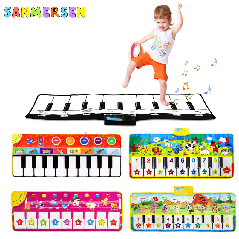 Baby Muziek Piano Deken Muzikale Speelmatten Kinderen Vroege Onderwijs Touch Kruipen Dier Zingt Tapijt Speelgoed Voor Kinderen Kids