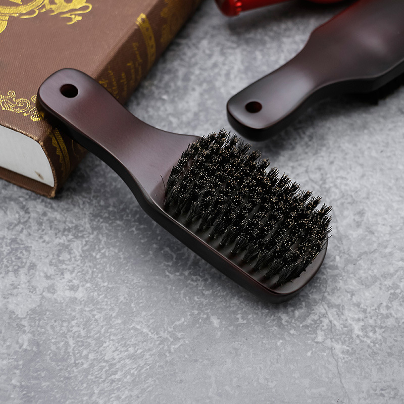 Mænd ornebørste overskæg bærbar børste træskaft herre skæg børste kam ansigts skæg rengøring styling børste