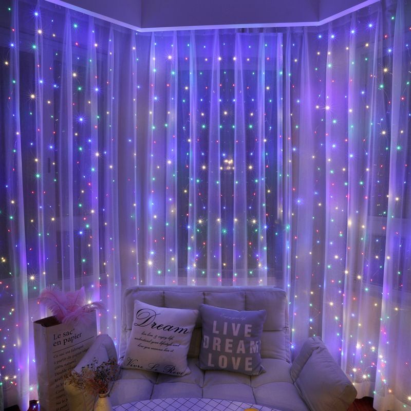 6x3M/3x3m Curtain Garland on The Window USB Power Fairy Lights Festoon with Remote Year Garland Led Lights Christmas Decor