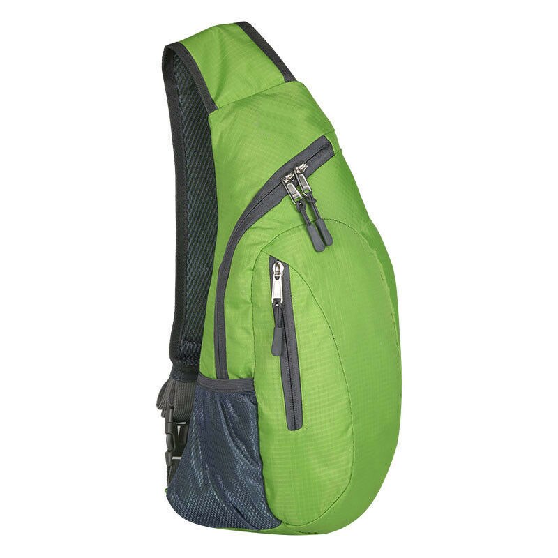 Mochila masculina peitoral de ombro, transversal, corpo, viagem ao ar livre: green