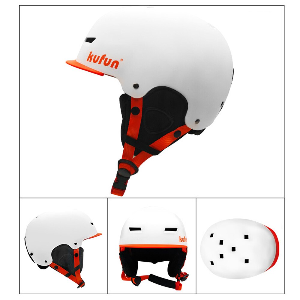 Ski Helm für Snowboarden Integral geformten Atmungs Skifahren Helme Mens Frauen Skateboard Helm Outdoor Schnee Ski Ausrüstung: white / 58-61cm