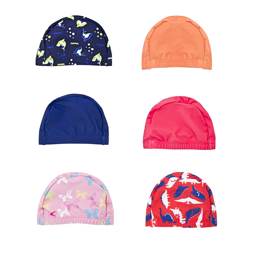 Cartoon Dier Zwemmen Cap Kinderen Elastische Stof Leuke Kids Protect Oren Zwemmen Zwembad Hoed Jongens Meisjes Doek Swim Accessiories