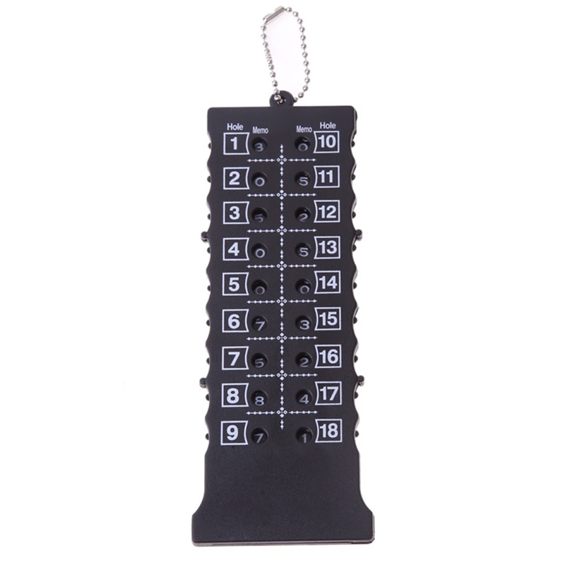 Golf Stroke Putt Score Card Counter Indicator with Key Chain Golf Score Counter Black Golf Score Counter No Batteries Required