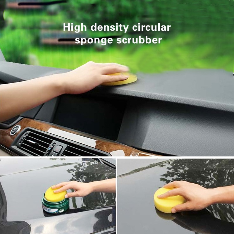 12 stuks Geel Wassende Poolse Wax Foam Sponge Applicator Pads Auto Voertuig Glas Schone Auto-styling Auto car Care levert Cleaner