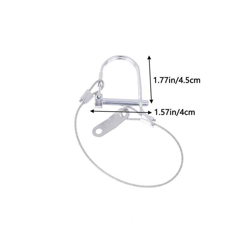 Låsestift i rustfritt stål med rundbue og anti-trykk taukoblingspinner til hagebruk på gårdsvogn: indigo