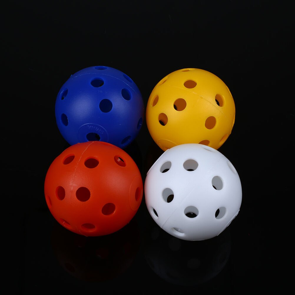 24 PCS/ Pack Perforated Plastic Play Balls Hollow Golf Training Practice Game Balls Sports Balls