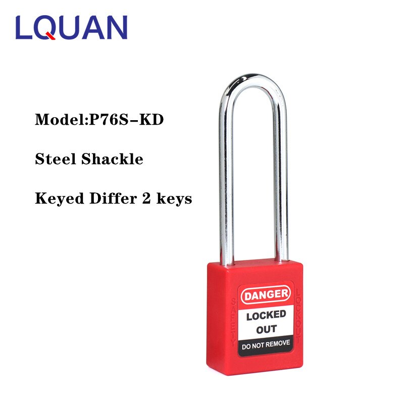 Serrure de sécurité industrielle, toutes sortes de cadenas en plastique ABS, corps LOTO: P76S-KD