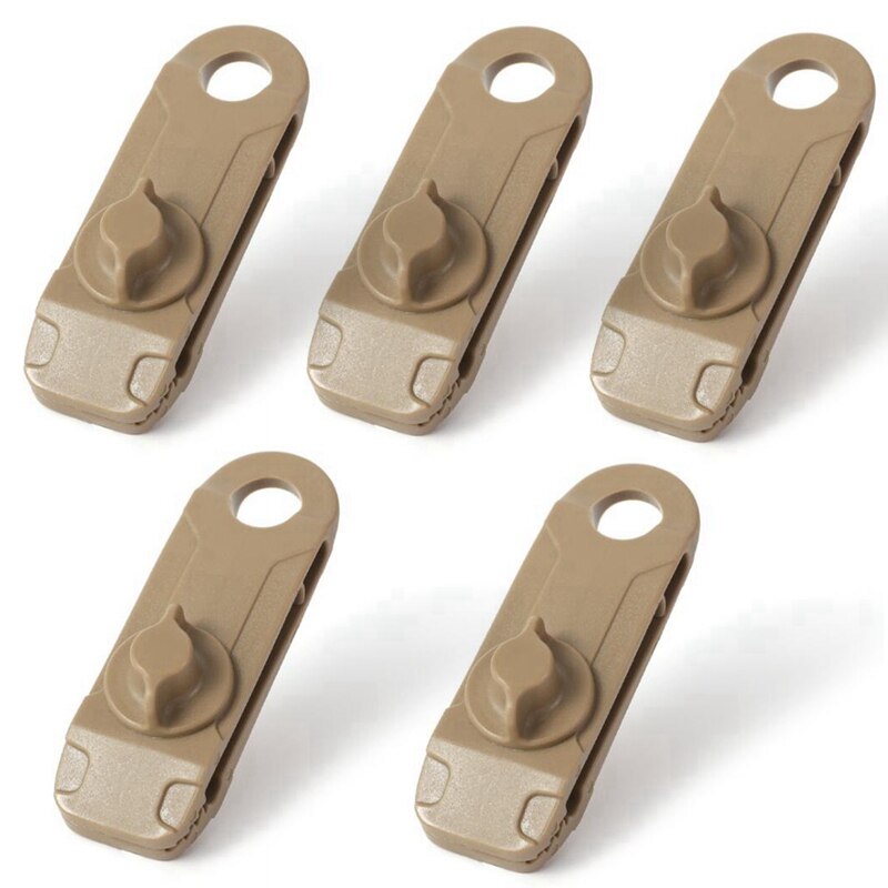 5 stück planenclips, markisen- und zeltclips, zurrschnallen, nylon-outdoor-campingmarkisenhaken, windfestes seil, widerhakenclip, zeltzubehör: Sand