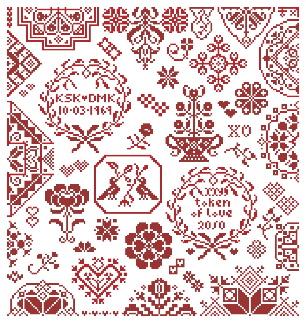 My Token of Love cross stitch package 18ct 14ct 11ct white fabric cotton silk thread embroidery DIY handmade needlework