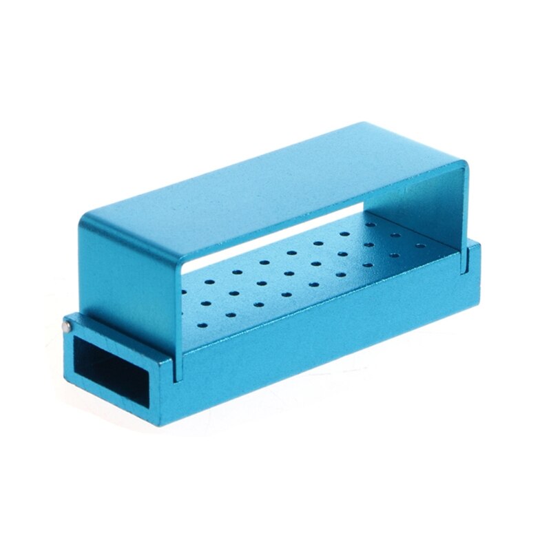 30 Gaten Aluminium Dental Bur Burs Houder Blok Desinfectie Doos Autoclaaf