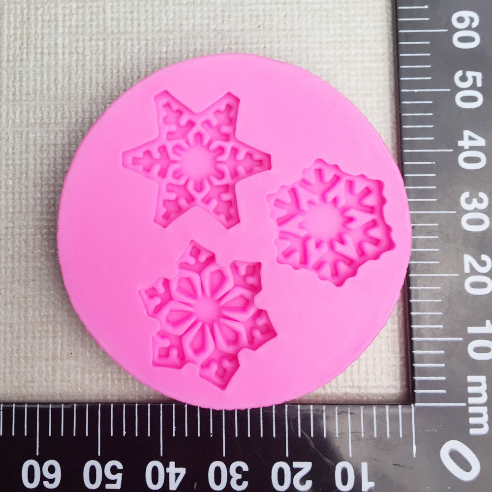 3d julesnefnug blomst silikone sæbeforme bageform til cupcake chokolade sæbe 3d fondant kage dekorationsværktøj