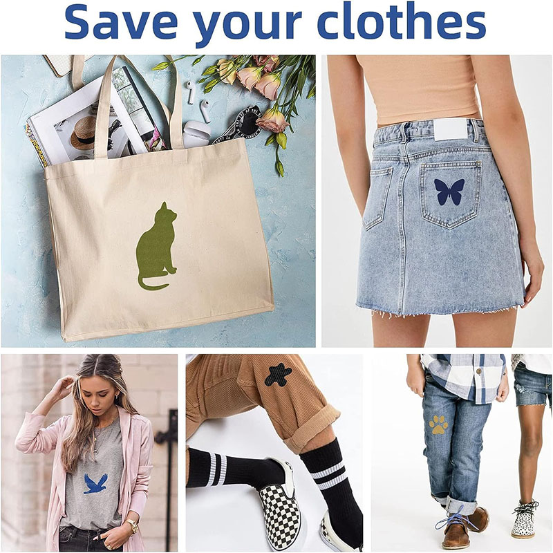 4 unids/lote parches de tela para planchar, parches para coser, 12,5x9,5 cm, pegamento más fuerte para reparar ropa, camisas, Jeans, decoración de reparación DIY