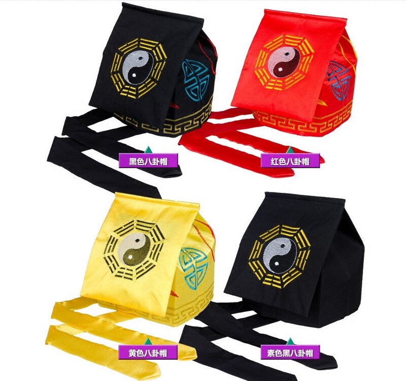 Taoist Hat Traditional Chinese Fengshui Costume 4 Colors Adjustable Taoism Cap Supplies