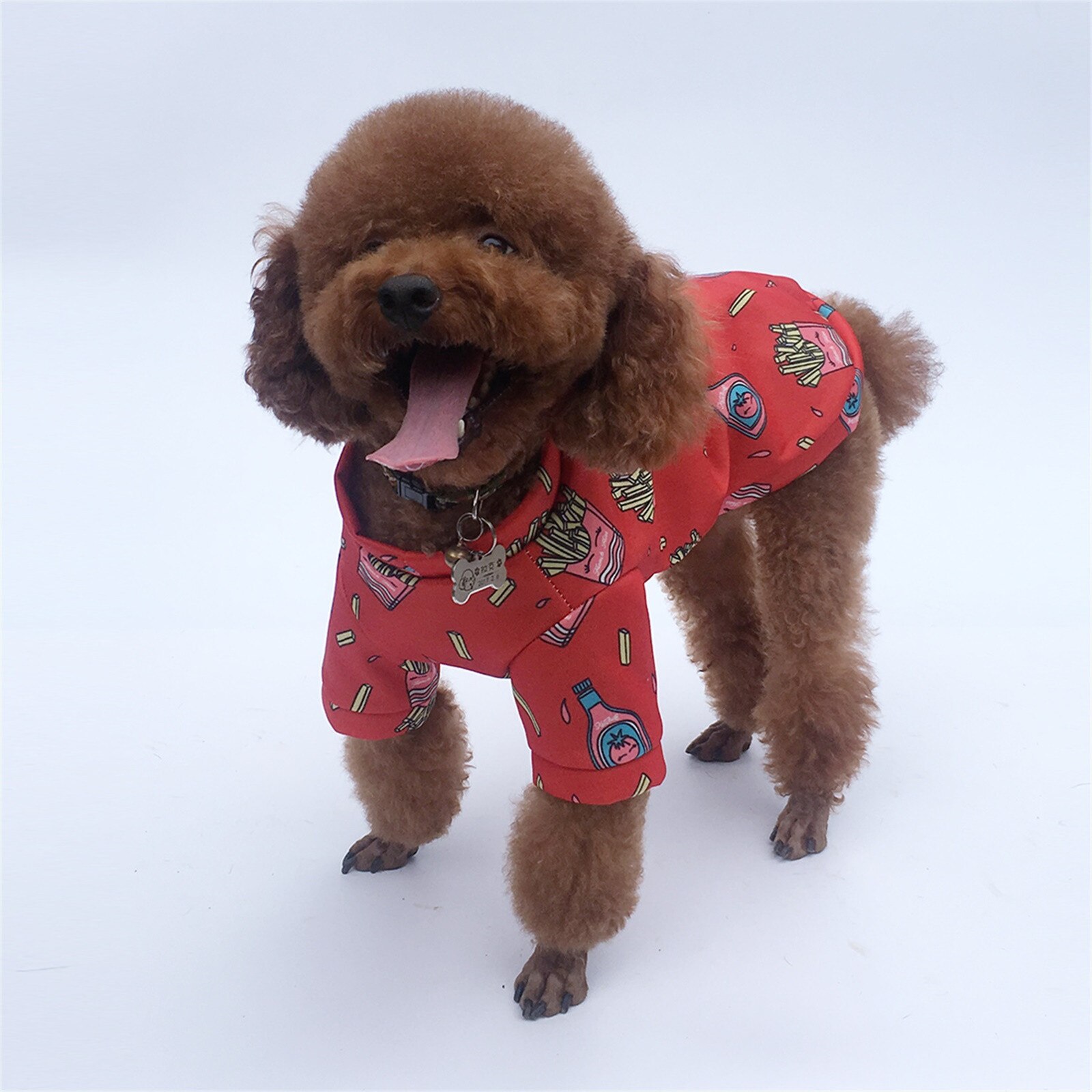 Veste de noël pour chien, vêtement d'hiver , manteau pour chiot, vêtement à capuche pour petit, moyen gabarit
