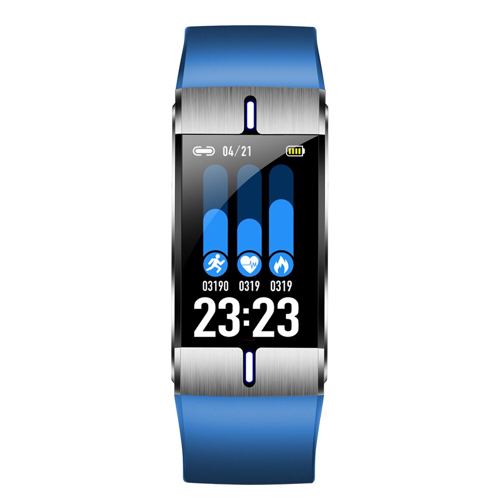 Smartwatch Kebidu - Tkanka Tłuszczowa, Tętno, Ciśnienie Krwi, Prognoza Pogody, Opaska Fitness Android iOS: Niebieski