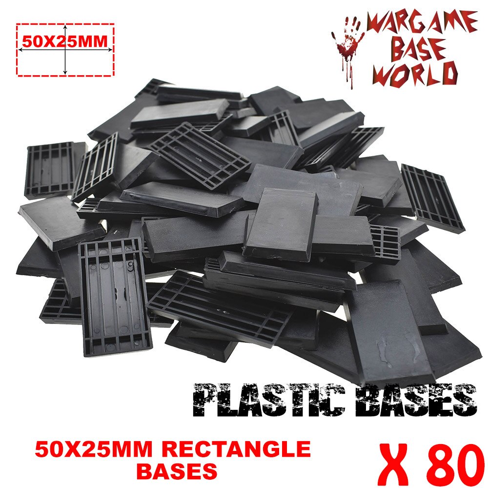 80 50x25mm Rechthoekige bases goede plastic bases