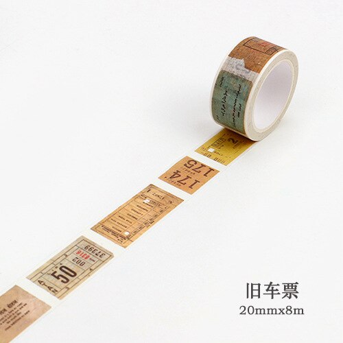 Retro Newspaper Map Gothic Decorative Adhesive Tape Washi Tape DIY Scrapbooking Masking Tape School Office Supply: B