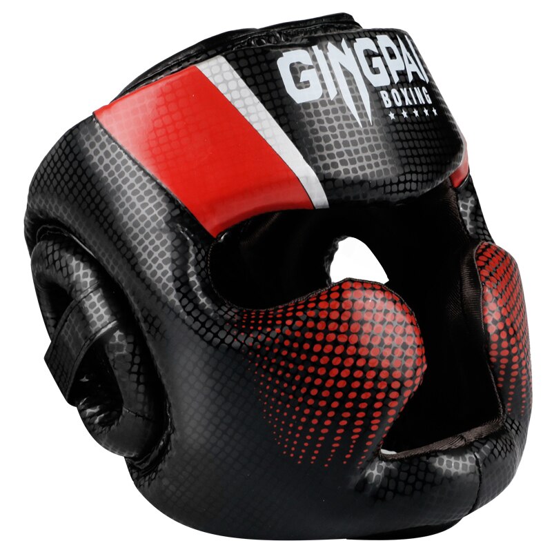 Boxing MMA safety Helmet head gear protectors adult Child training headgear Muay thai kickboxing Full-covered Helmets: agw red / L