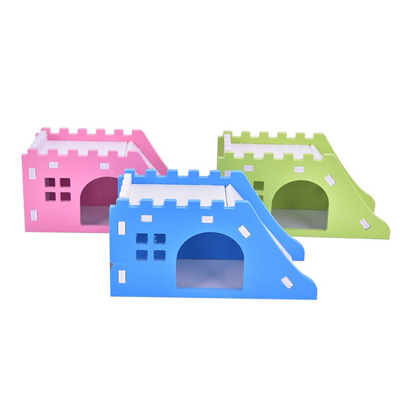 Maison de Hamster en bois avec échelle coulissante pour cochon d'inde, jouet d'exercice mignon, accessoires Cage à Hamster
