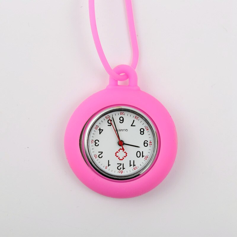 Lot de 10 montres de poche en Silicone à collier de corde créative, pour infirmières médecins hôpitaux étudiants robe à Quartz horloge suspendue