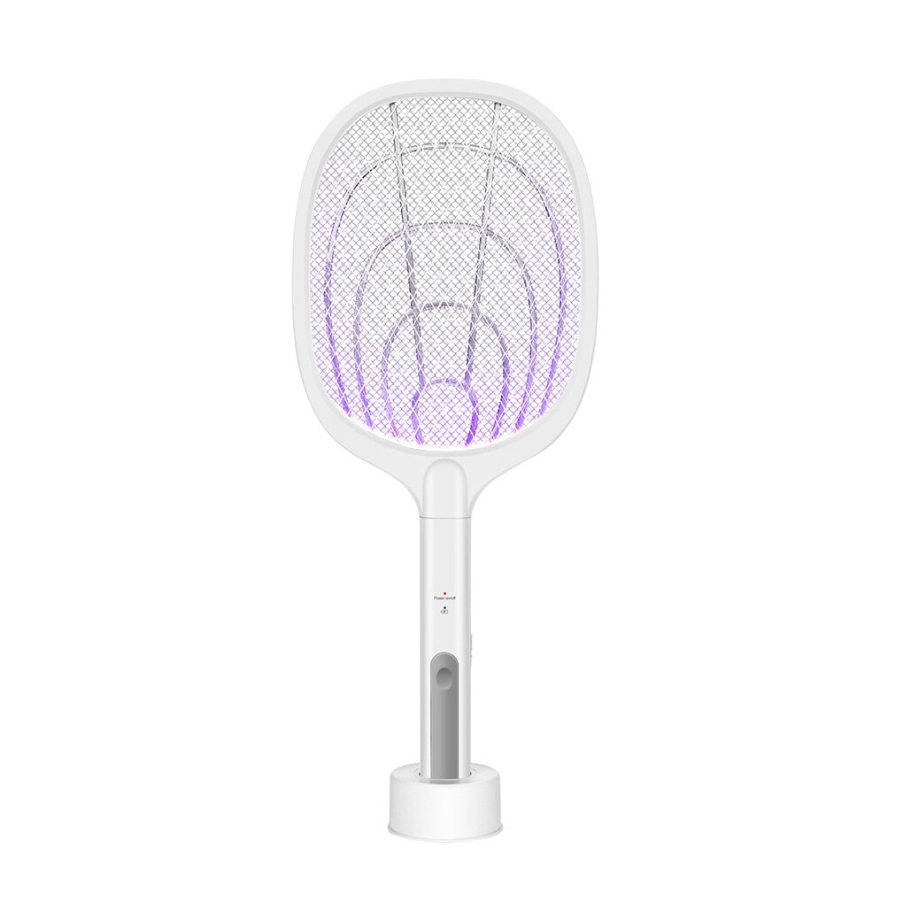 Raquette anti-mouches électrique, lumière UV, Rechargeable par USB, lampe LED, piège à moustiques d'été, raquette anti-insectes: NO.12