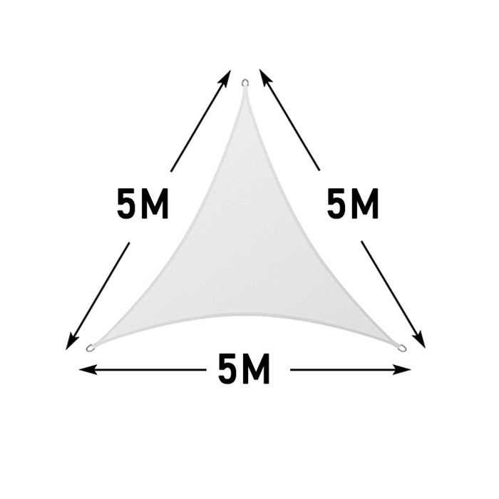 White All size 420D Waterproof Sun Shade Sail Square Rectangle Triangle Garden Terrace Canopy Pool Shade Camp Hiking Yard Awning: 4.5x4.5x4.5m