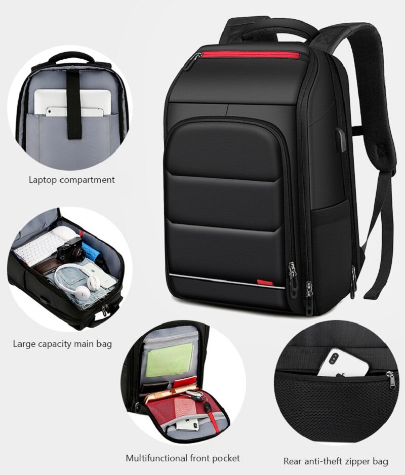 Multifunction Swiss Backpack Men Usb Charging Travel Bag Waterproof Anti-Theft 17 Inch Laptop Back Pack For Teenage Sac