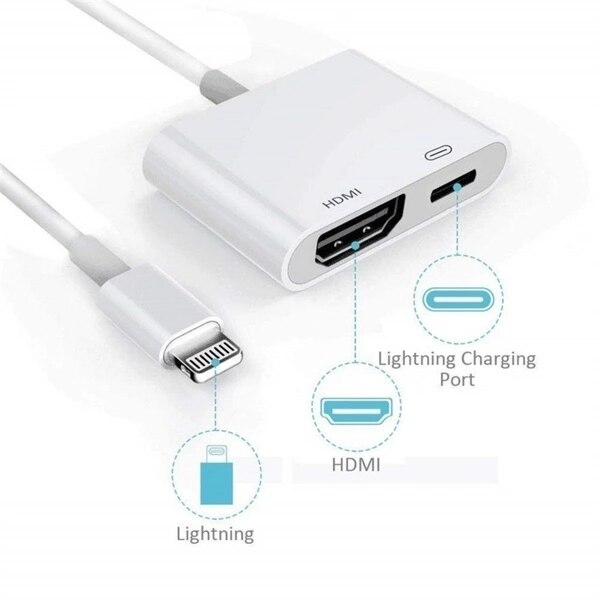 Naar Hdmi Kabel Adapter Met Lightning Poort Opladen