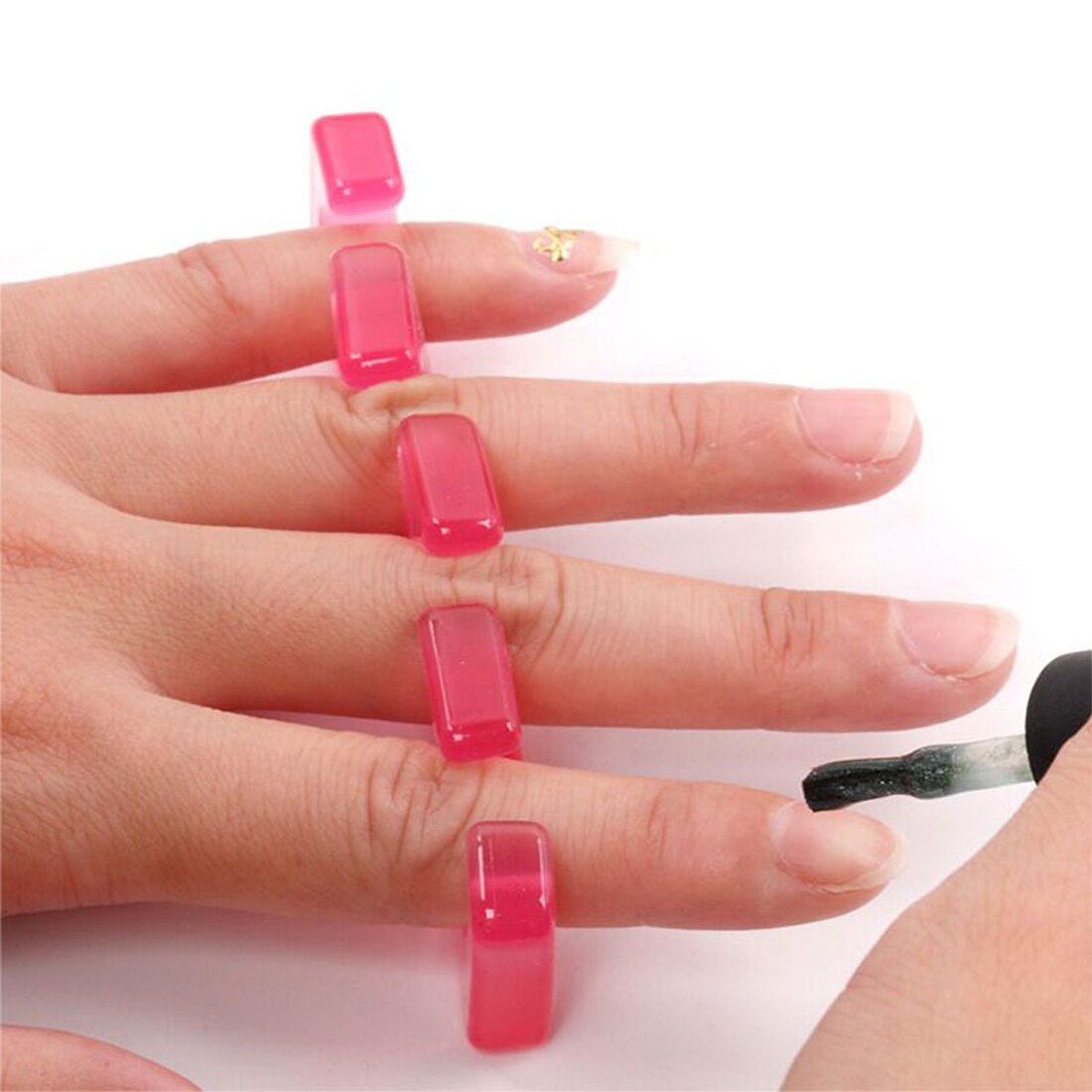 2PCS/Set Silicone Nail Toe Fingernail Separators Finger Care Braces Support Flexible Pedicure Kit