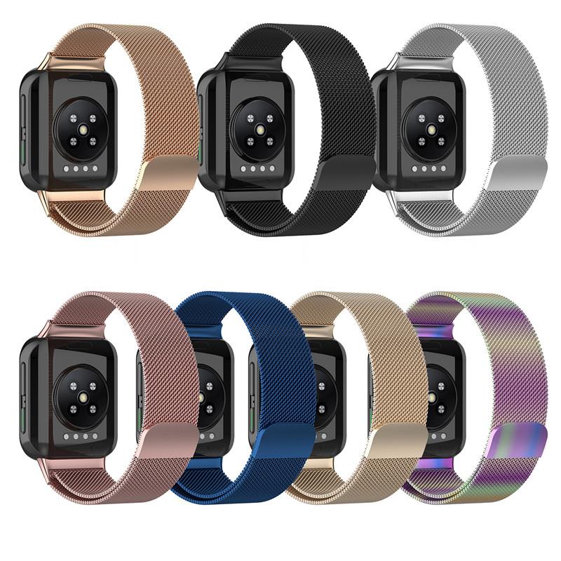 Correa de Metal de acero inoxidable para OPPO Watch, correa de bucle magnético para OPPO Watch 2, banda de reloj inteligente de 46MM y 41mm