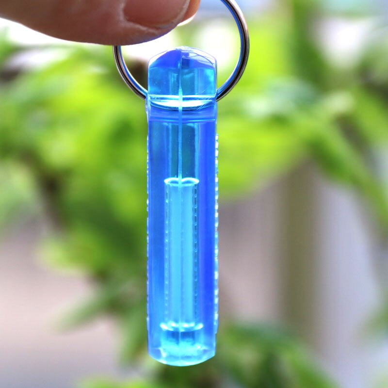Nite Tritium Glowring Keychain Key Fob Night Automatic Light Self Luminous Fluorescent Tub Tritium: Tinted Ice-Blue