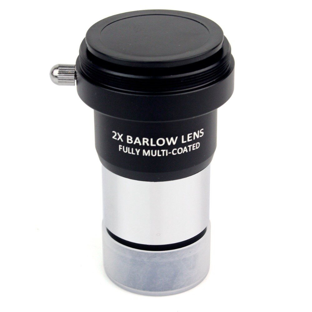 1.25inch 2x Barlow Lens Fully Multi-Coated Metal Camera Connect Interface M42X0.75 Thread for Telescope Eyepieces