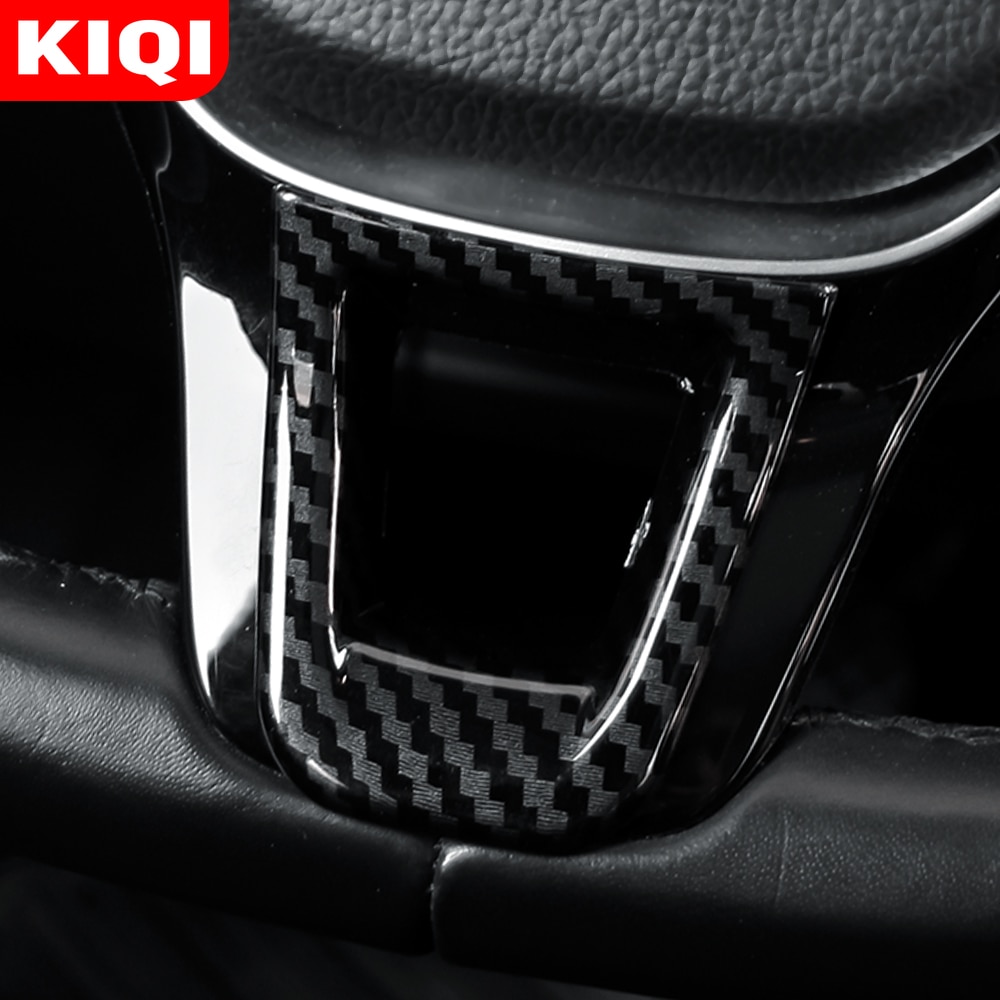 KIQI 1 pièces décoration de volant de voiture garniture de couverture pour Volkswagen VW Fox Polo Jetta MK6 MK7 Arteon T-ROC Troc accessoires