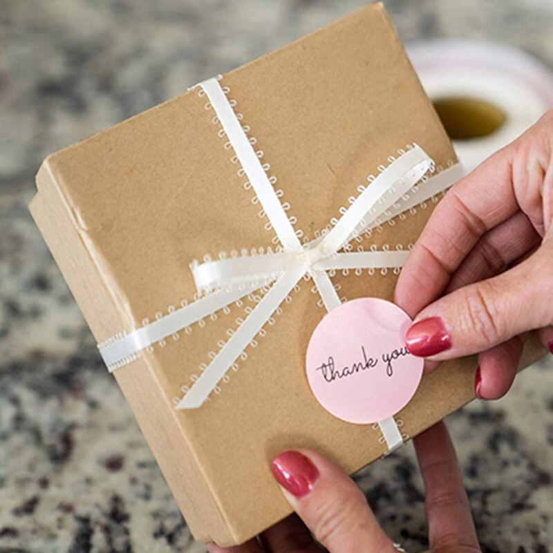 1000 stuks 1 inch bedankstickers roze stickers voor bedrijfsgeschenken, bedankjes voor verjaardagsfeestjes, etiketten en verzendbenodigdheden, baklab