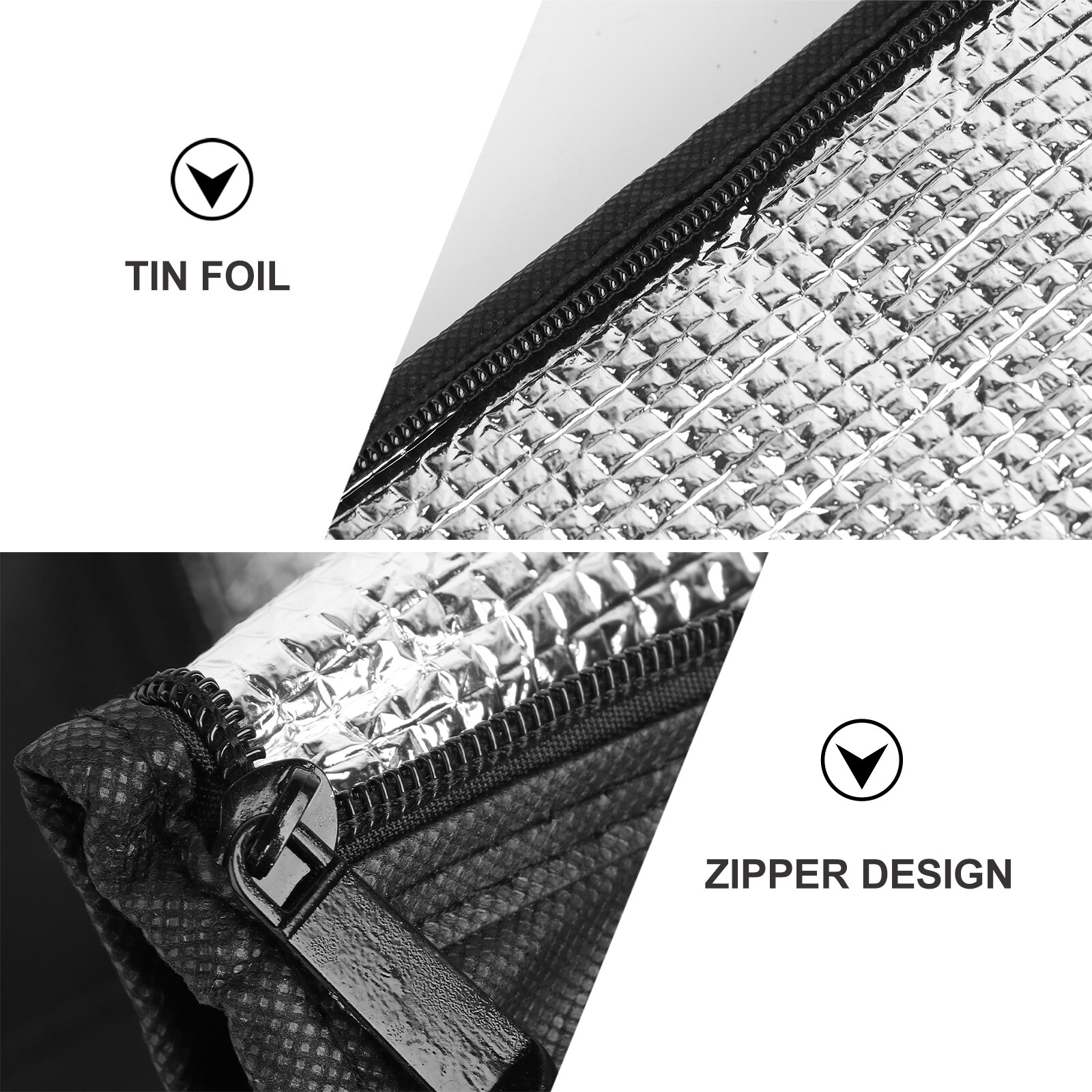 Reusable Grocery Bag Insulated Tote Cooler Bag Heavy Duty Shopping Bag (Black)