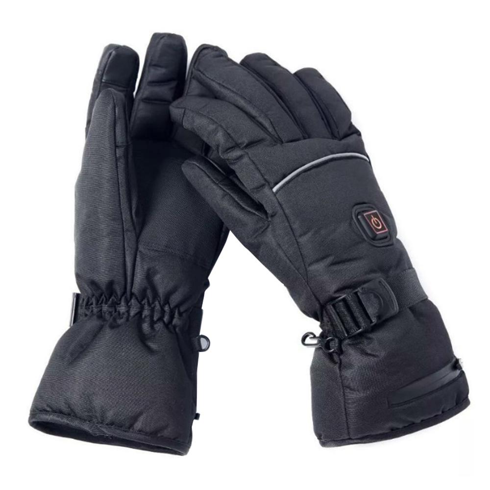 Elektrische Verwarming Handschoenen met Batterijen Verwarmde Thermische Handschoenen voor Mannen Vrouwen Volledige Fingers Winter Hand Warmer Ski Handschoenen: L