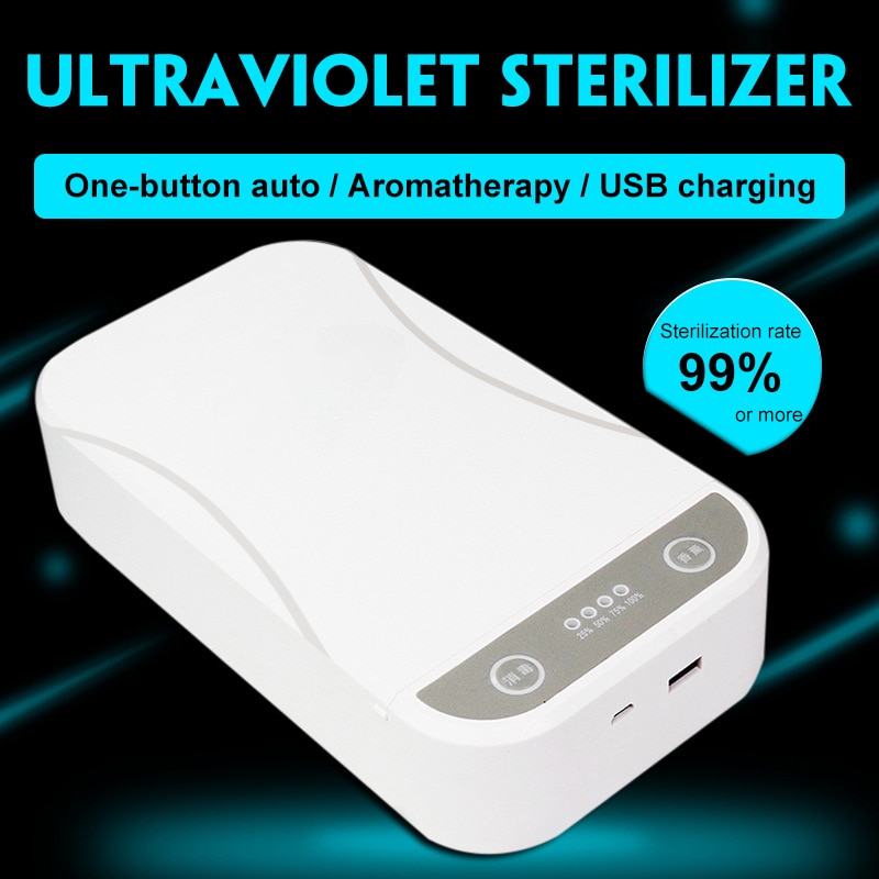 Caja esterilizadora de teléfono UV de 5V, limpiador Personal de joyas y teléfonos, cabina de desinfección con Aroma, Esterilizador UV para mascarilla