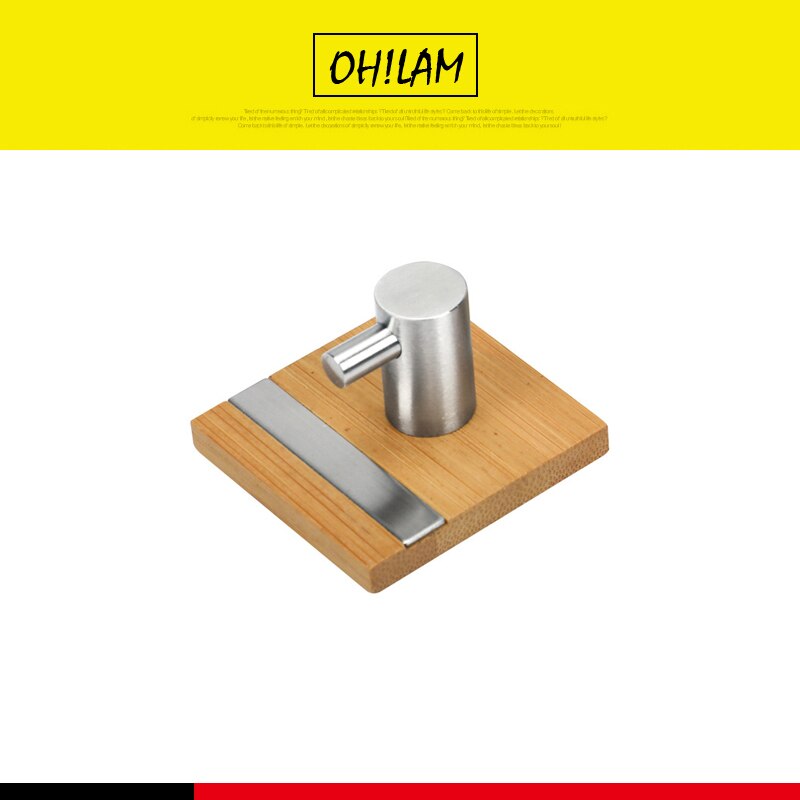 Creatieve Muur Hoed Kleding Lijm Massief Houten Muur Hangers Vouwen Kapstok Houten Muur Woonkamer Keuken Wc Bamboe Rek: WHITE