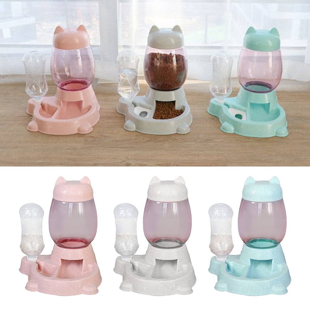 Dispensador de agua automático para mascotas, perros, cachorros, gatos, plato de comida antiderrames, cuenco para beber