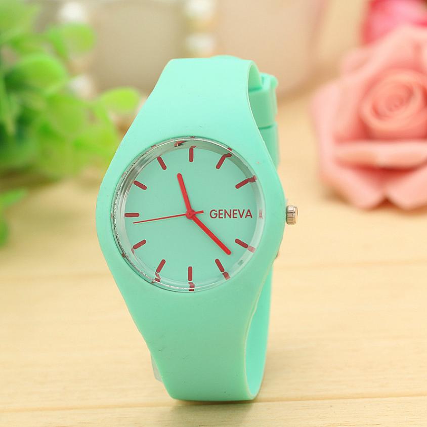 Durable Watch Womens Leisure Sports For Chirdren Sports Watch Candy-colored Jelly Watch 12 Colors Silicone Strap Leisure Watch: K