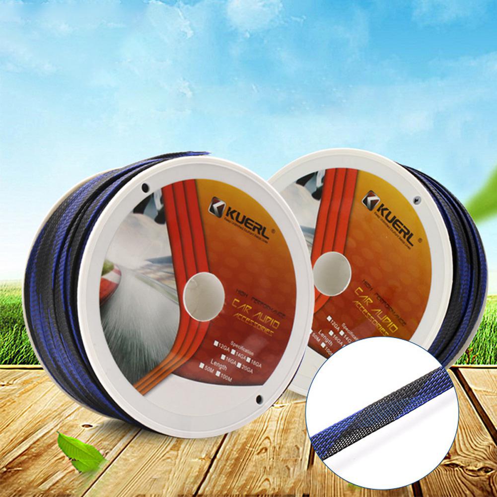 Dragonpad Car Audio Kabel Mouw Uitbreidbaar Draad Bescherming Huisdier Nylon Gevlochten Kous Kabels